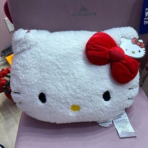 Sanrio Hello Kitty Plush Pillow with Red Bow